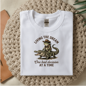 Cowboy frog bad decisions graphic T-Shirt