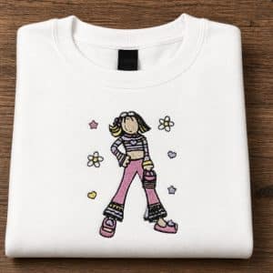 Embroidered 90's Groovy Chick sweatshirt