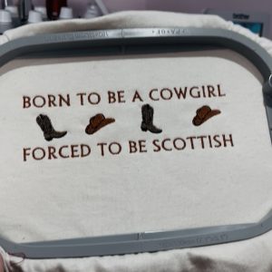 Born to be a cowgirl Scottish T-Shirt