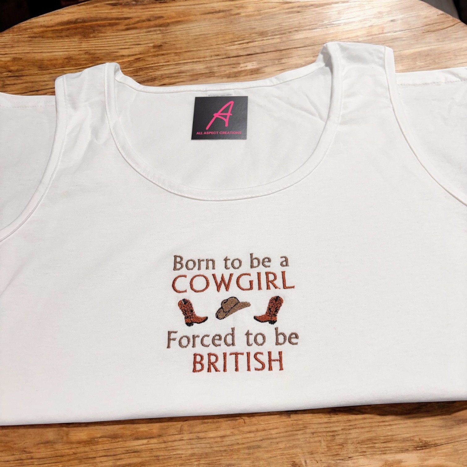Born To Be A Cowgirl ladies Vest Top