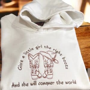 Give a little girl the right boots children's Hoodie