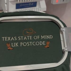 Texas state of mind UK postcode Sweatshirt or Hoodie