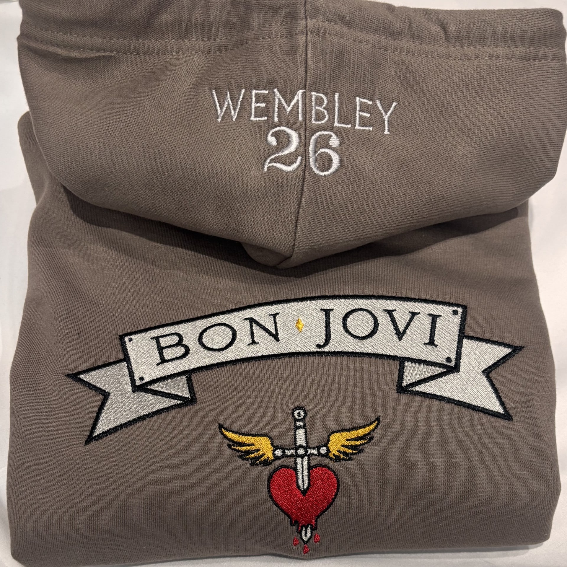 Bon Jovi Full Zip Customised Embroidered Concert Hoodie - Image 2
