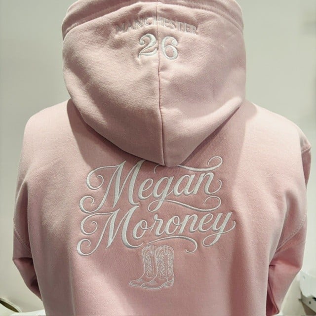 Megan Moroney Full Zip Customised Embroidered Concert Hoodie