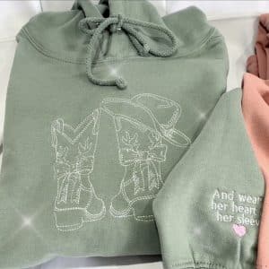 Cowboy boots with sleeve detail sweatshirt/hoodie